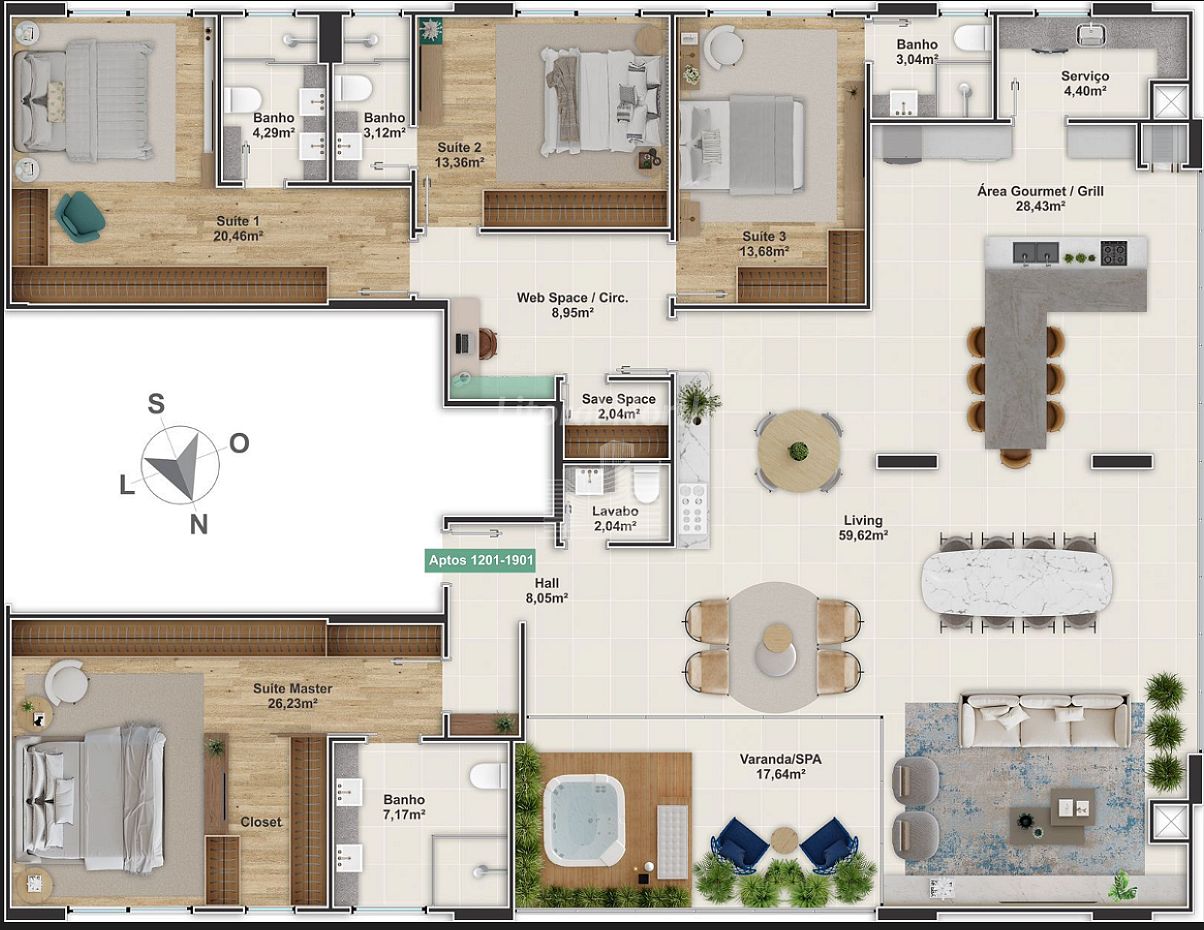 Apartamento à venda com 4 quartos, 4 suítes, 2 vagas e 237m² no Centro, Balneário Camboriú (SC) — foto 12 de 13