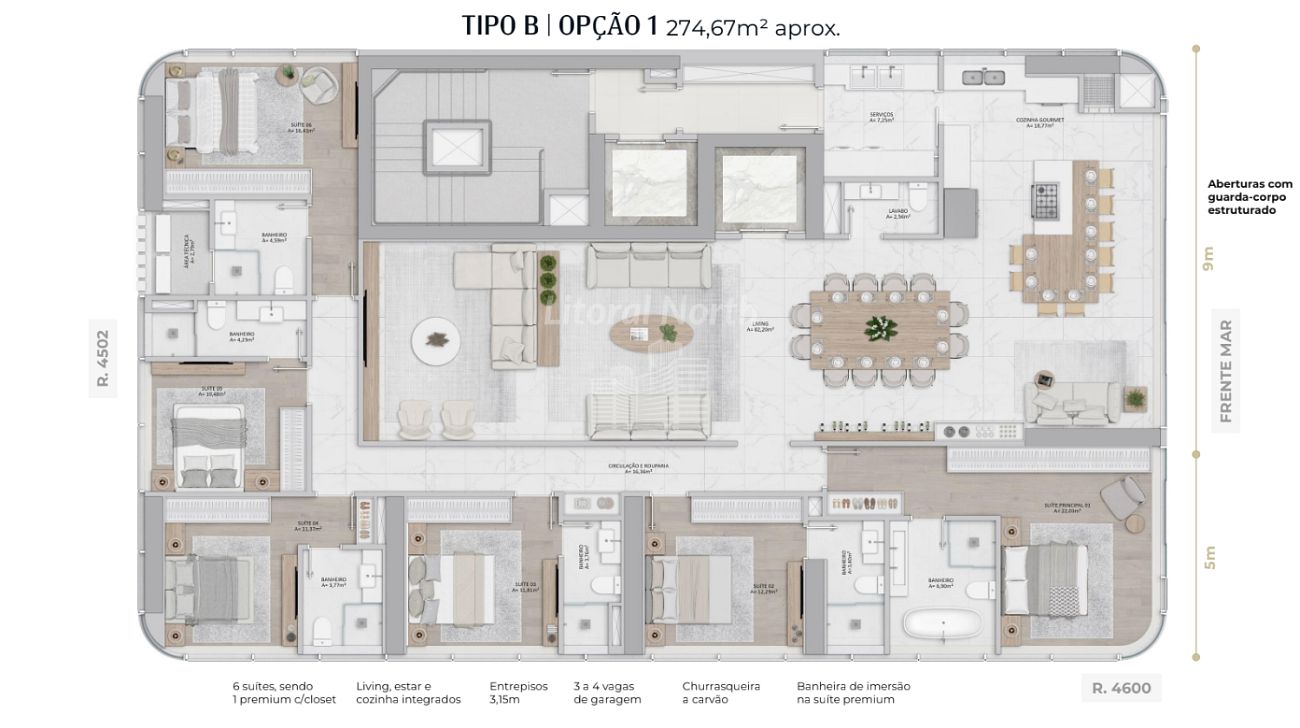Apartamento à venda com 6 quartos, 5 suítes, 3 vagas e 324m² no Barra Sul, Balneário Camboriú (SC) — foto 13 de 13