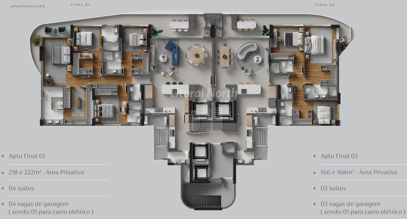 Apartamento à venda com 4 quartos, 4 suítes, 4 vagas e 222m² no Fazenda, Itajaí (SC) — foto 20 de 21