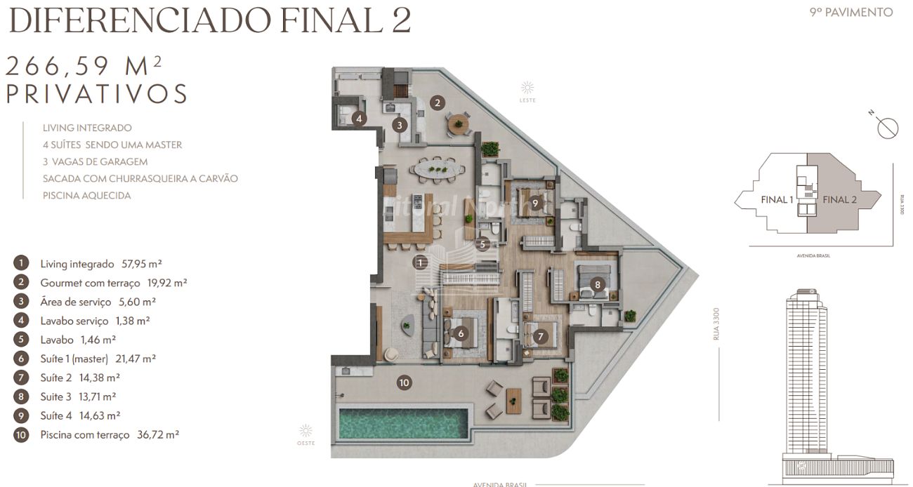 Apartamento à venda com 4 quartos, 4 suítes, 3 vagas e 182m² no Centro, Balneário Camboriú (SC) — foto 10 de 16
