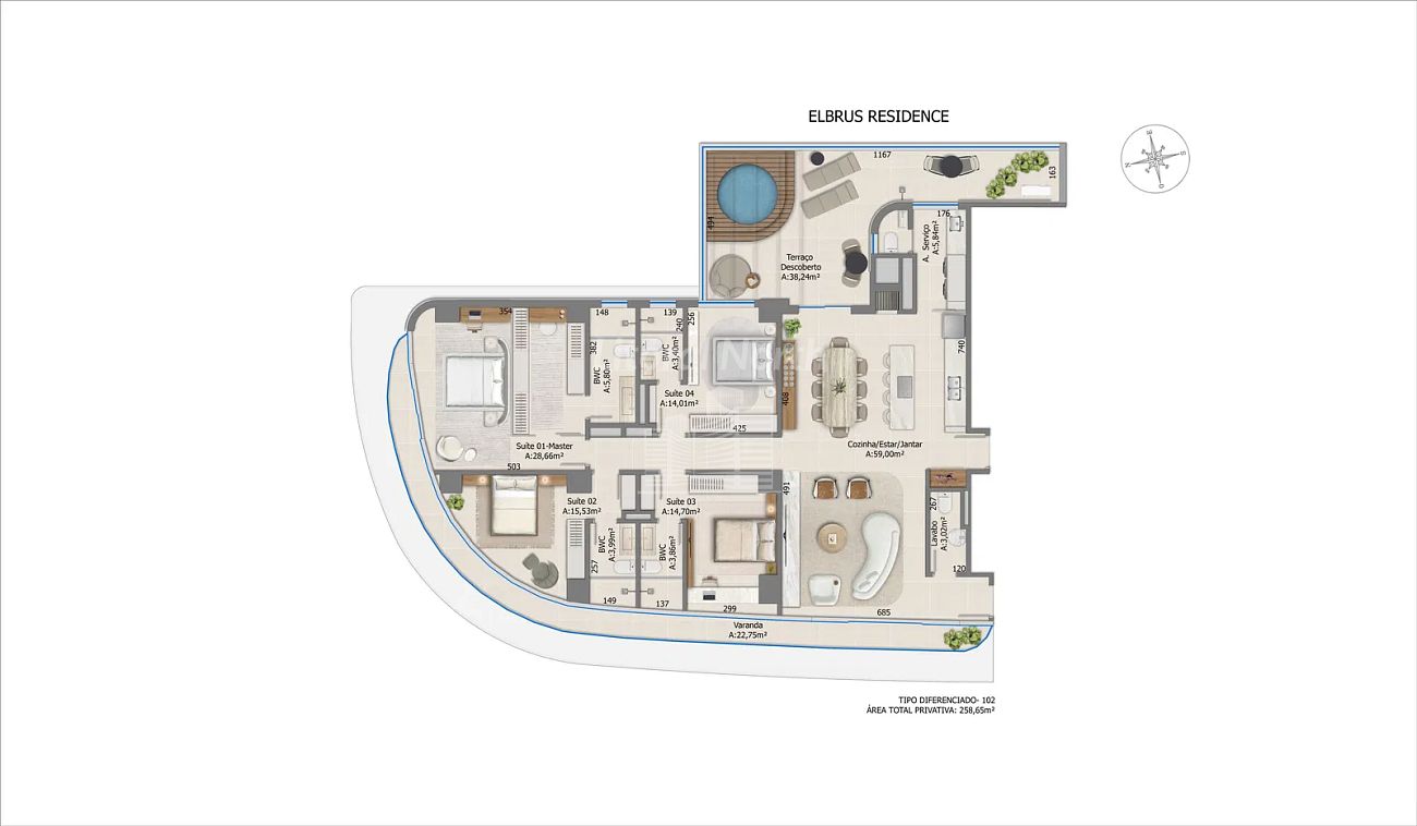Apartamento à venda com 4 quartos, 4 suítes, 3 vagas e 204m² no Centro, Balneário Camboriú (SC) — foto 26 de 30