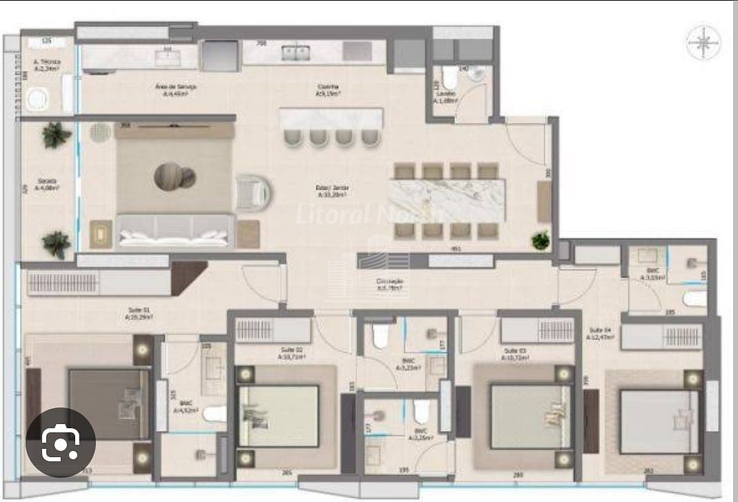 Apartamento à venda com 4 quartos, 4 suítes e 3 vagas no Ariribá, Balneário Camboriú (SC) — foto 5 de 5