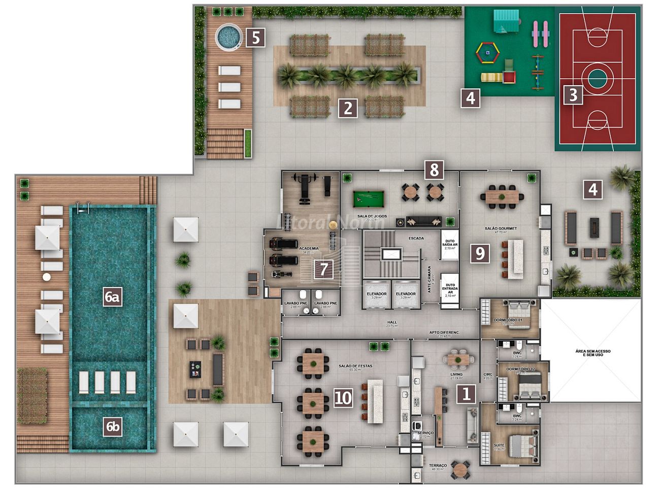 Apartamento à venda com 3 quartos, 1 suíte, 2 vagas e 92m² no Vila Operária, Itajaí (SC) — foto 2 de 3