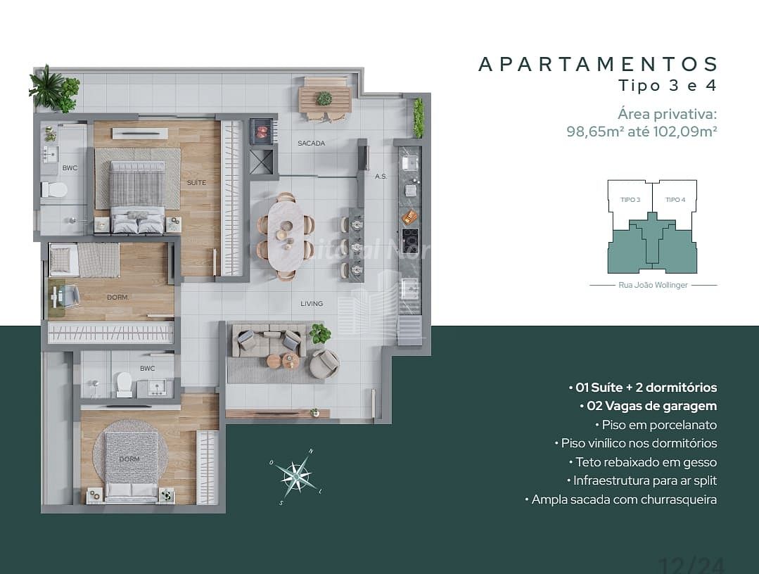 Apartamento à venda com 2 quartos, 2 suítes, 1 vaga e 89m² no Fazenda, Itajaí (SC) — foto 17 de 17