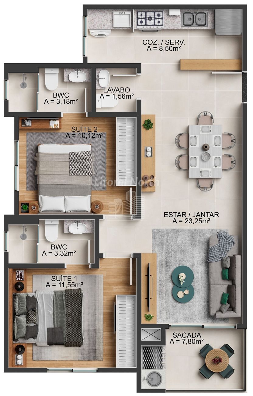 Apartamento à venda com 3 quartos, 3 suítes, 2 vagas e 105m² no Fazenda, Itajaí (SC) — foto 18 de 22