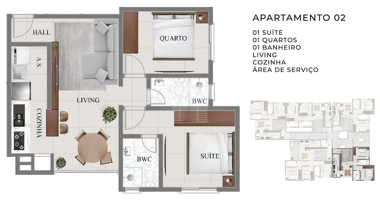 Apartamento à venda com 2 quartos, 2 suítes, 2 vagas e 64m² no Nações, Balneário Camboriú (SC) — foto 14 de 15