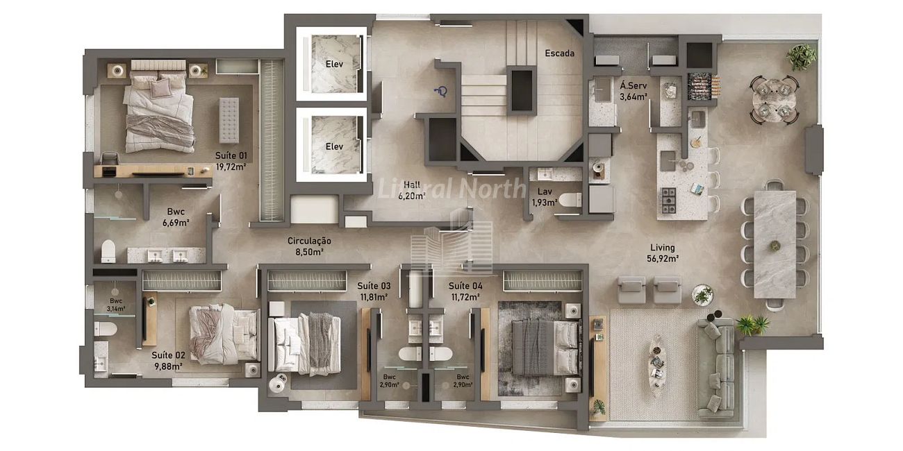 Apartamento à venda com 4 quartos, 4 suítes, 3 vagas e 173m² no Centro, Balneário Camboriú (SC) — foto 14 de 15