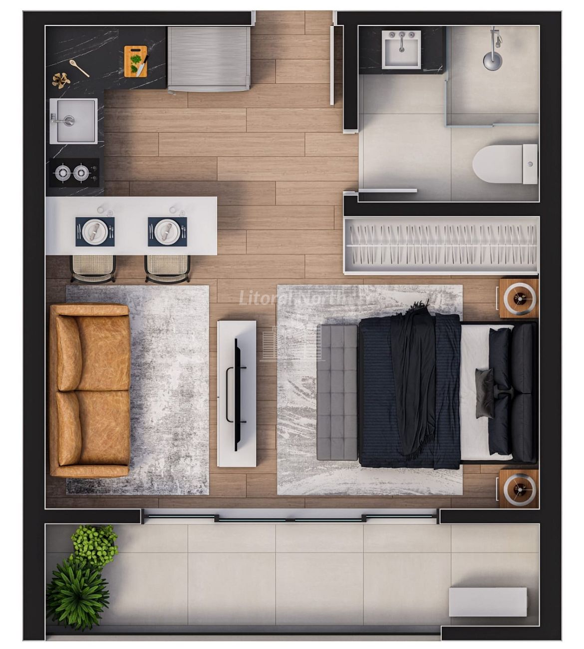 Apartamento de 1 quarto, 34m² no bairro Centro, em Itajaí | Eu Corretor