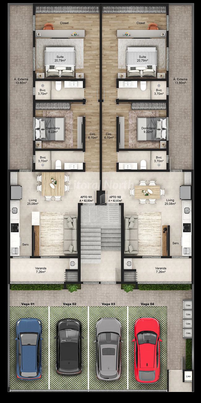 Apartamento à venda com 2 quartos, 1 suíte, 1 vaga e 91m² no Fazenda, Itajaí (SC) — foto 11 de 13