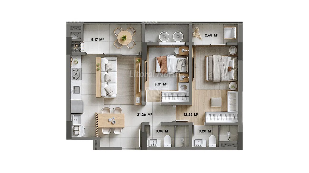 Apartamento à venda com 2 quartos, 1 suíte, 1 vaga e 84m² no Praia Brava, Itajaí (SC) — foto 18 de 22