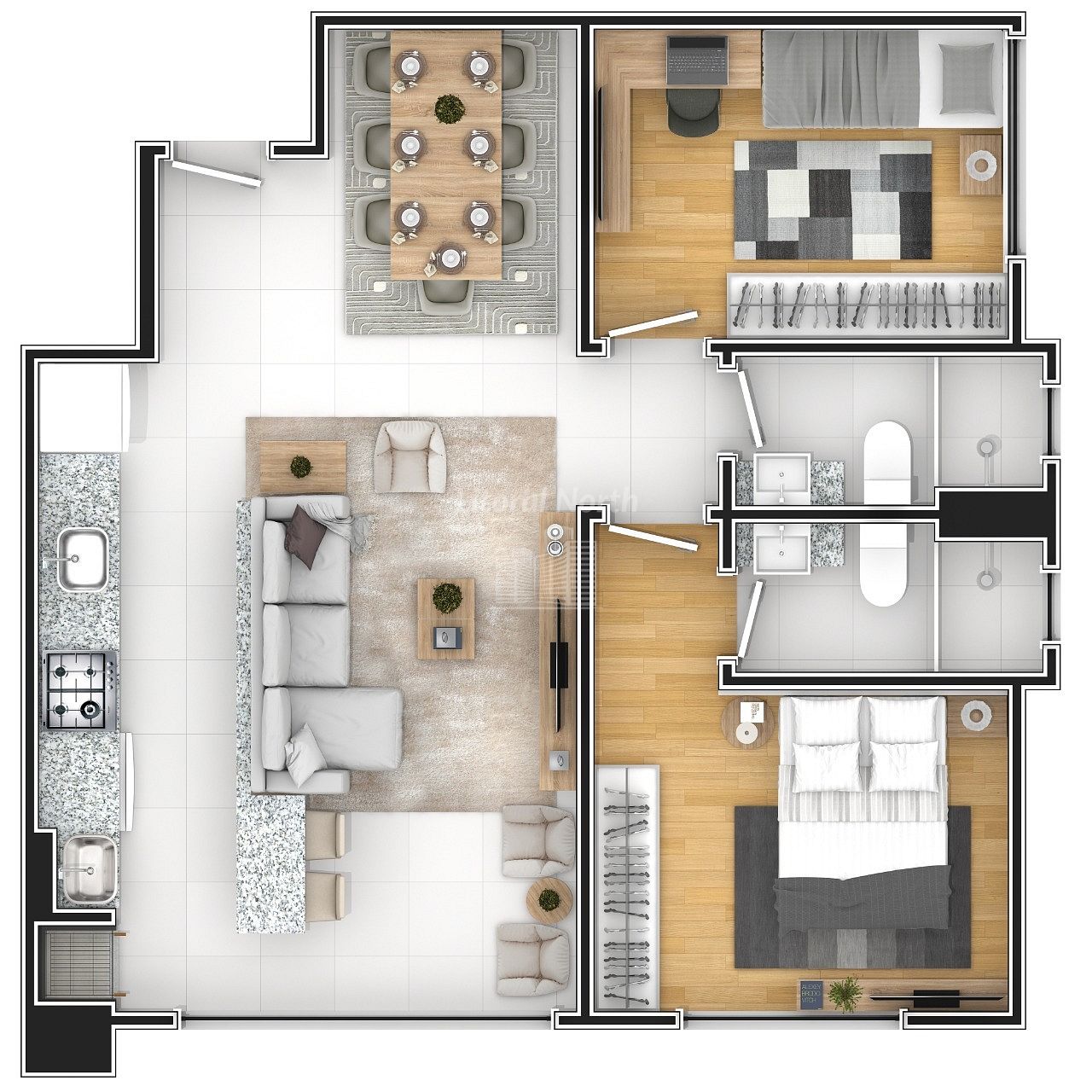 Apartamento à venda com 2 quartos, 1 suíte, 1 vaga e 64m² no São João, Itajaí (SC) — foto 2 de 7