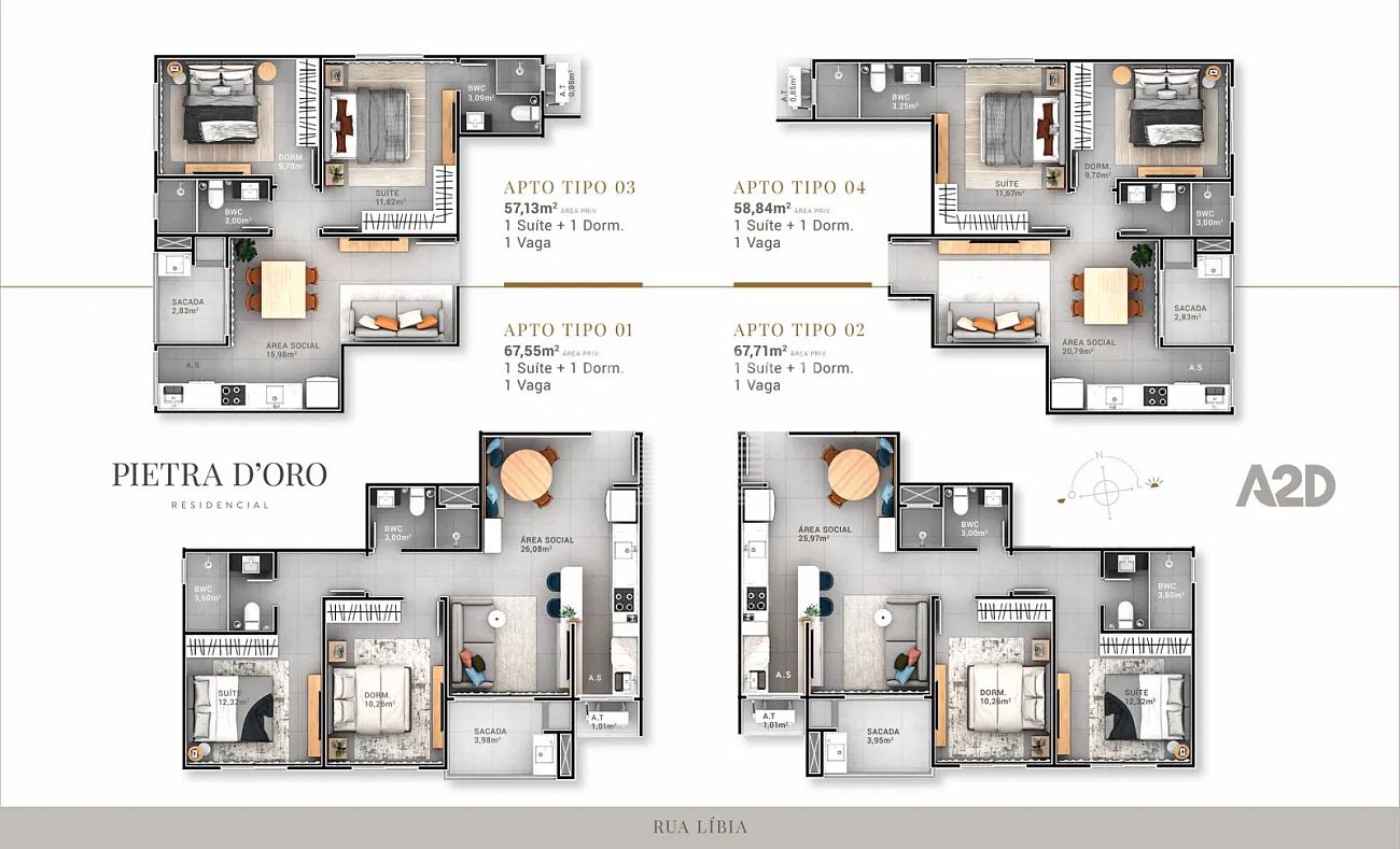 Apartamento à venda com 2 quartos, 1 suíte, 1 vaga e 57m² no Nações, Balneário Camboriú (SC) — foto 10 de 10