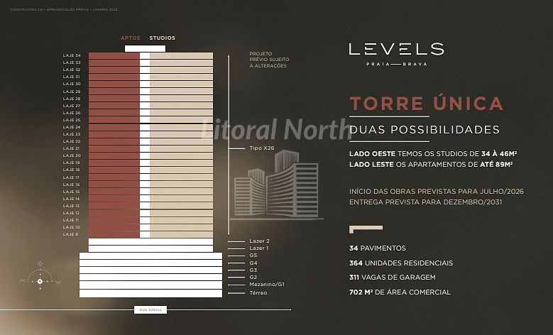 Apartamento de 2 quartos, no bairro Praia Brava, em Itajaí | Eu Corretor