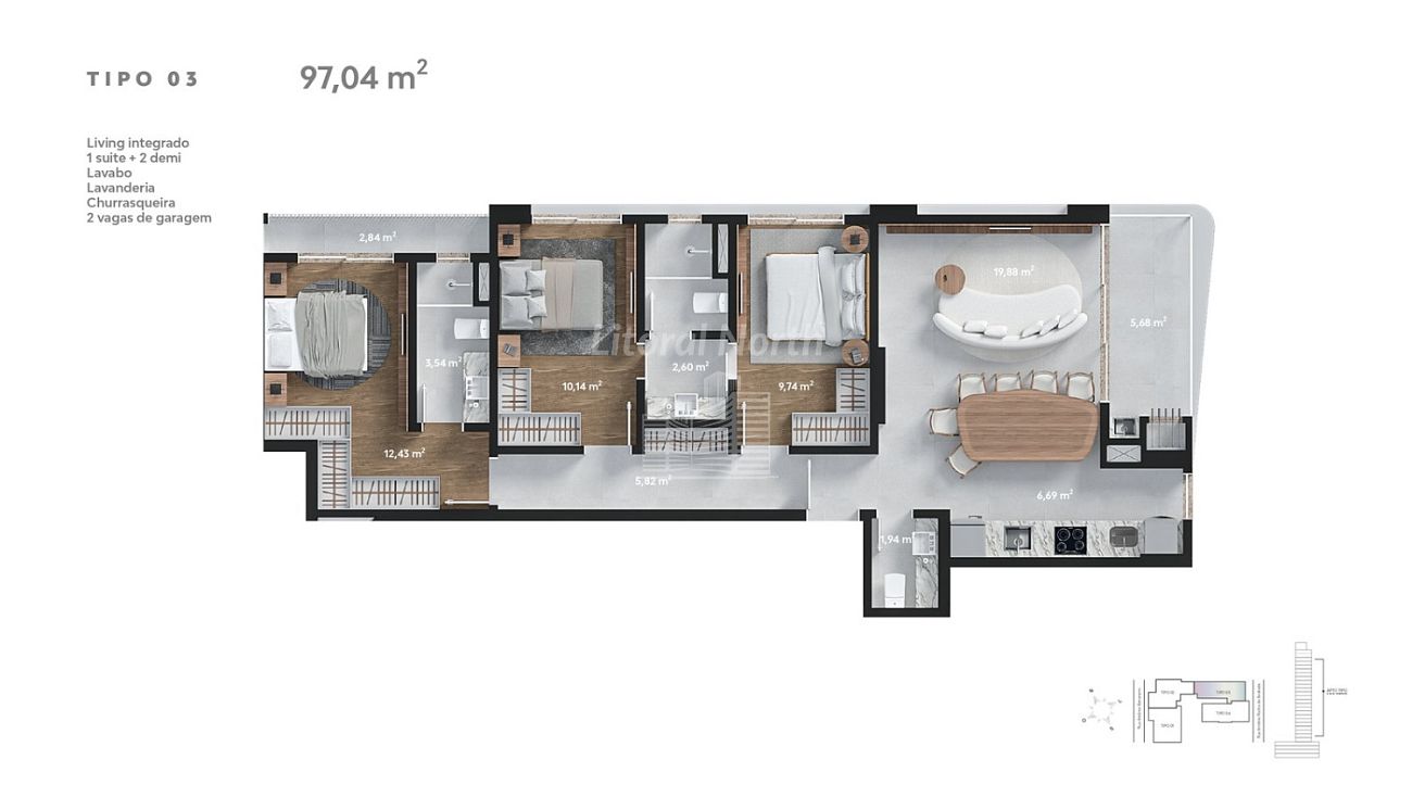 Apartamento à venda com 3 quartos, 3 suítes, 3 vagas e 112m² no Fazenda, Itajaí (SC) — foto 27 de 28