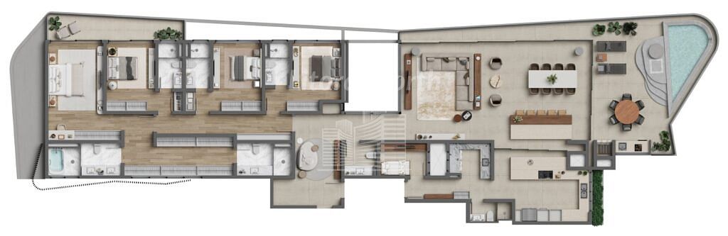 Apartamento à venda com 4 quartos, 4 suítes, 4 vagas e 396m² no Praia do Estaleiro, Balneário Camboriú (SC) — foto 20 de 24