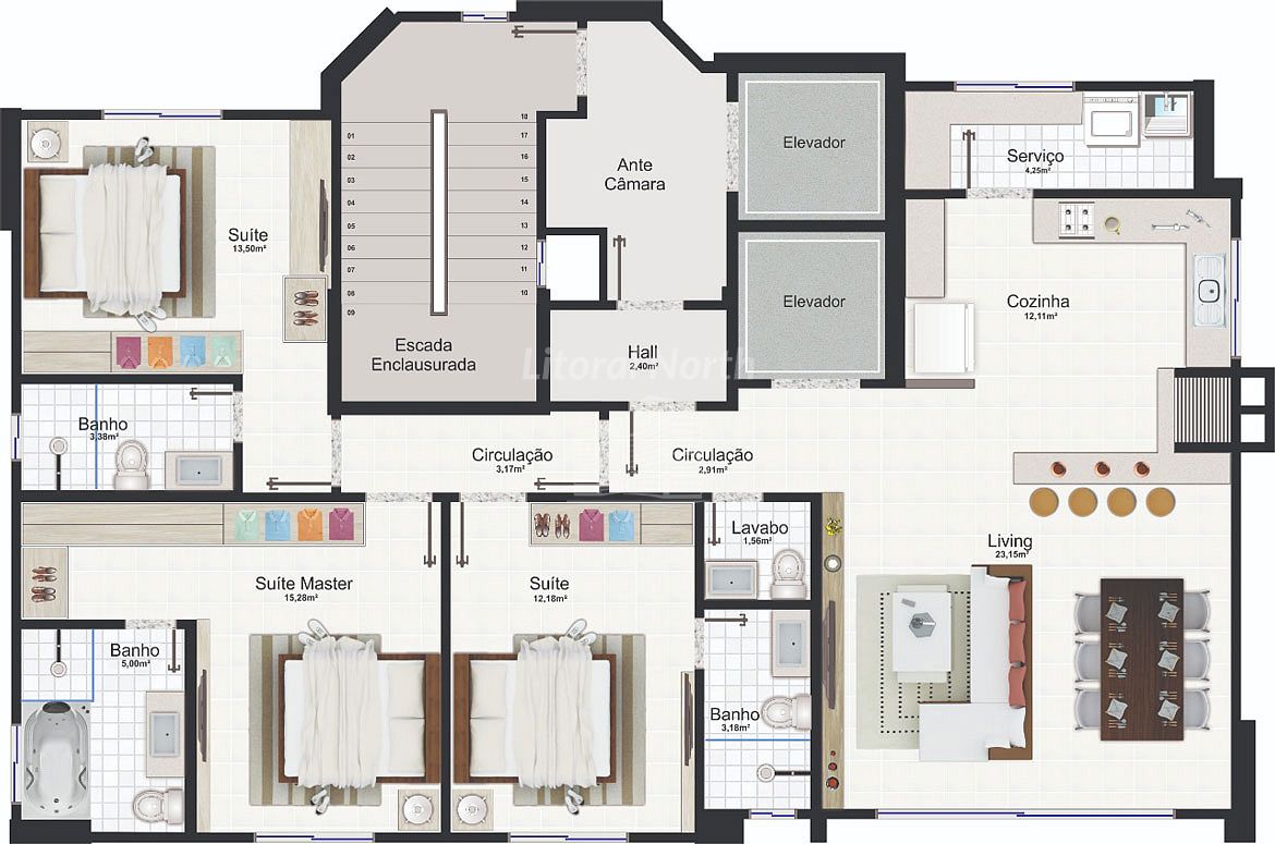 Apartamento à venda com 3 quartos, 3 suítes, 2 vagas e 115m² no Pioneiros, Balneário Camboriú (SC) — foto 14 de 14