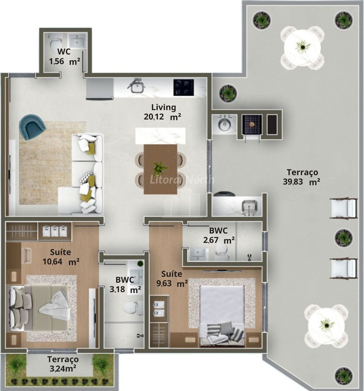 Apartamento à venda com 2 quartos, 2 suítes, 2 vagas e 120m² no Ariribá, Balneário Camboriú (SC) — foto 13 de 30