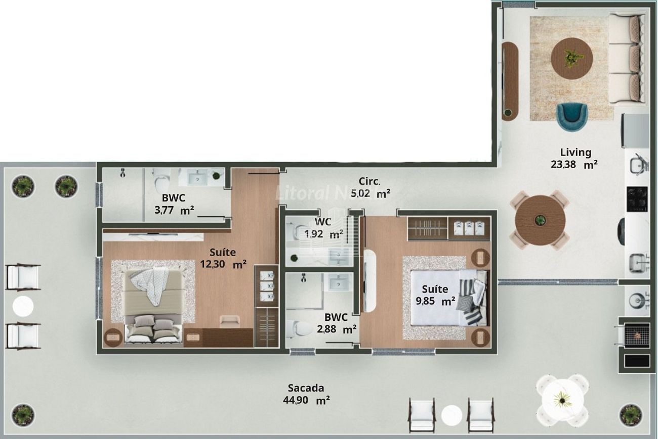 Apartamento à venda com 2 quartos, 2 suítes, 2 vagas e 120m² no Ariribá, Balneário Camboriú (SC) — foto 18 de 30