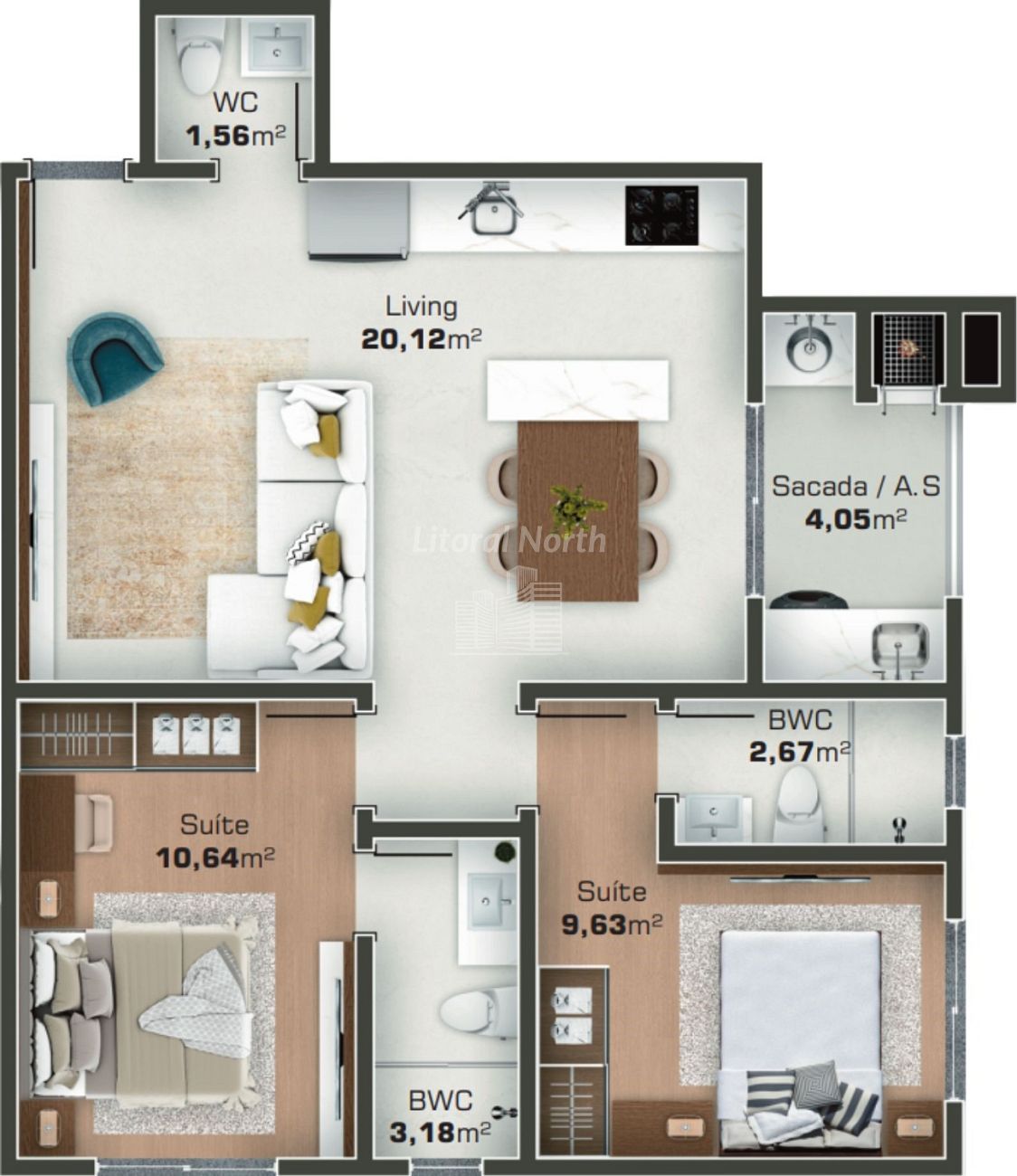 Apartamento à venda com 2 quartos, 2 suítes, 2 vagas e 120m² no Ariribá, Balneário Camboriú (SC) — foto 20 de 30