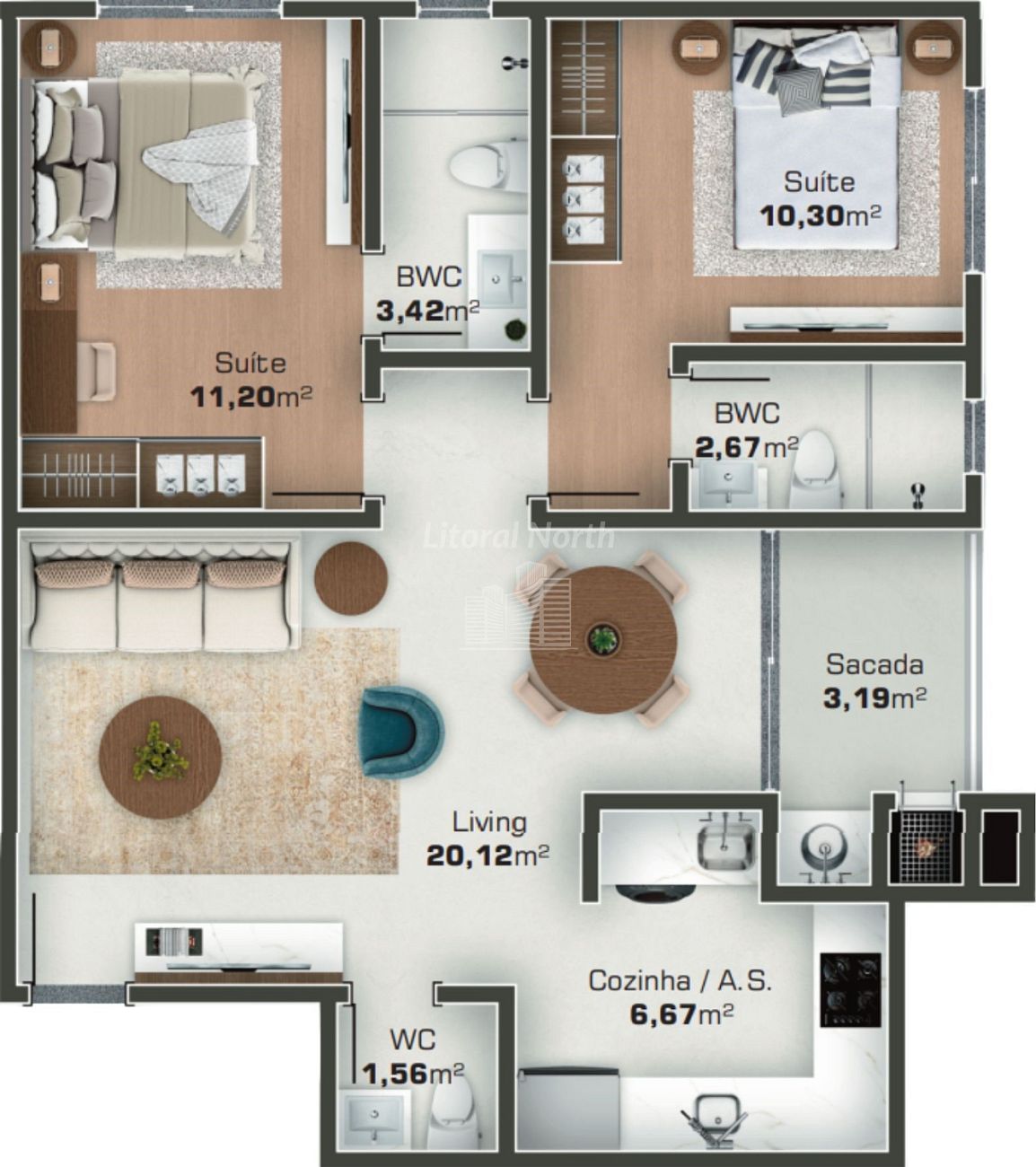 Apartamento à venda com 2 quartos, 2 suítes, 2 vagas e 120m² no Ariribá, Balneário Camboriú (SC) — foto 21 de 30