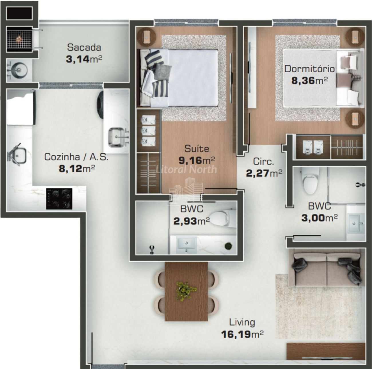 Apartamento à venda com 2 quartos, 2 suítes, 2 vagas e 120m² no Ariribá, Balneário Camboriú (SC) — foto 22 de 30