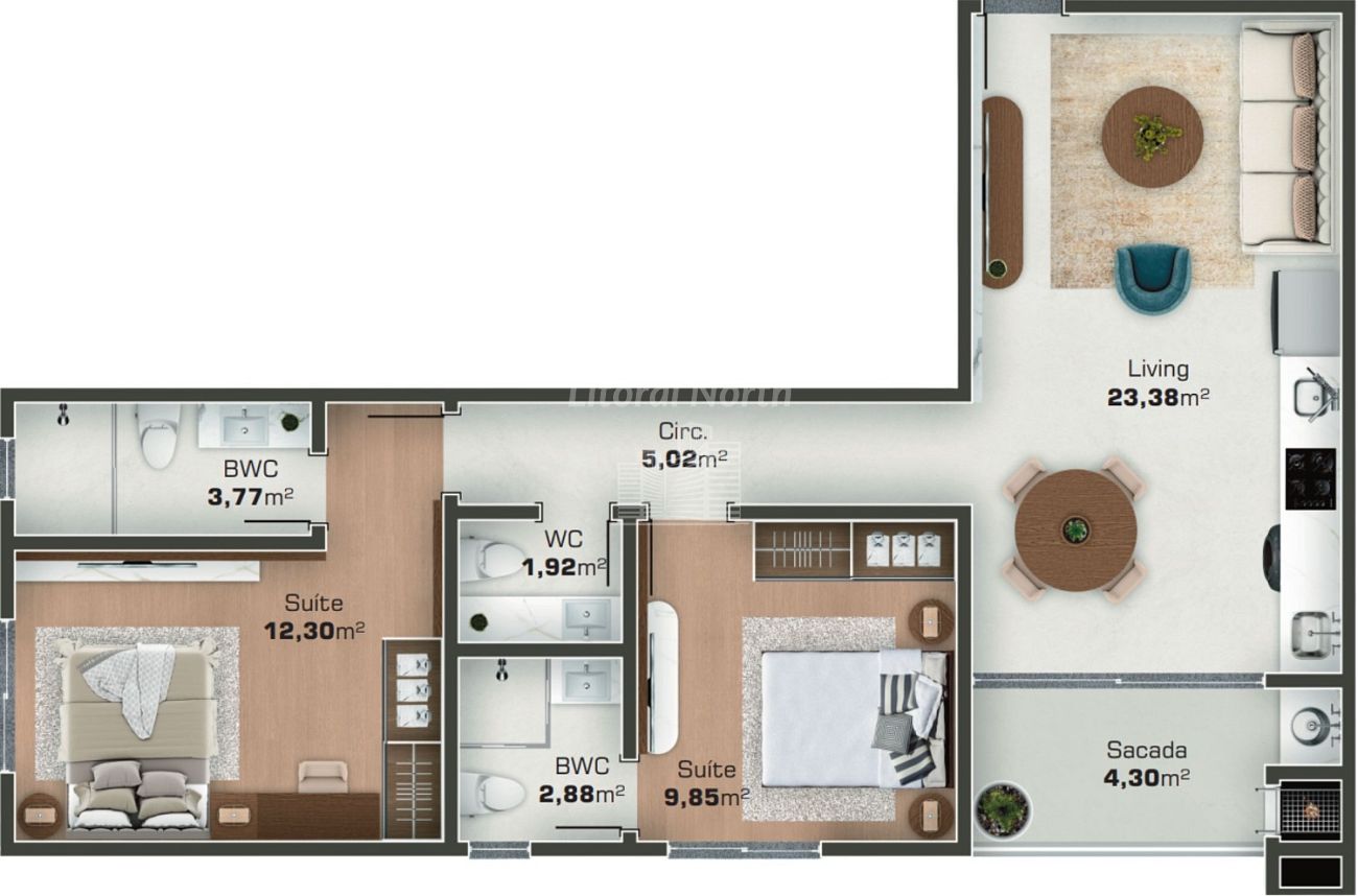 Apartamento à venda com 2 quartos, 2 suítes, 2 vagas e 120m² no Ariribá, Balneário Camboriú (SC) — foto 25 de 30