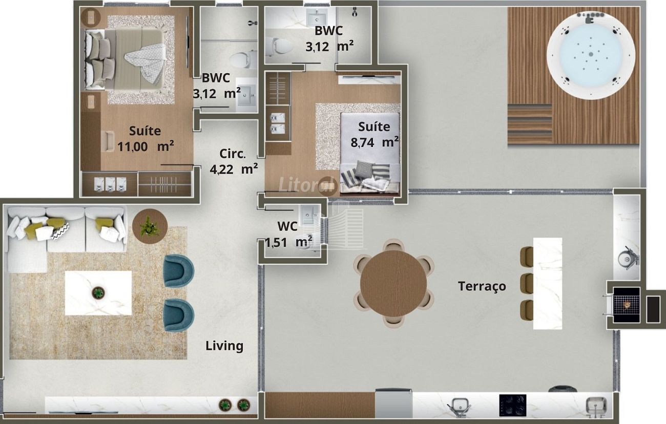 Apartamento à venda com 2 quartos, 2 suítes, 2 vagas e 120m² no Ariribá, Balneário Camboriú (SC) — foto 28 de 30