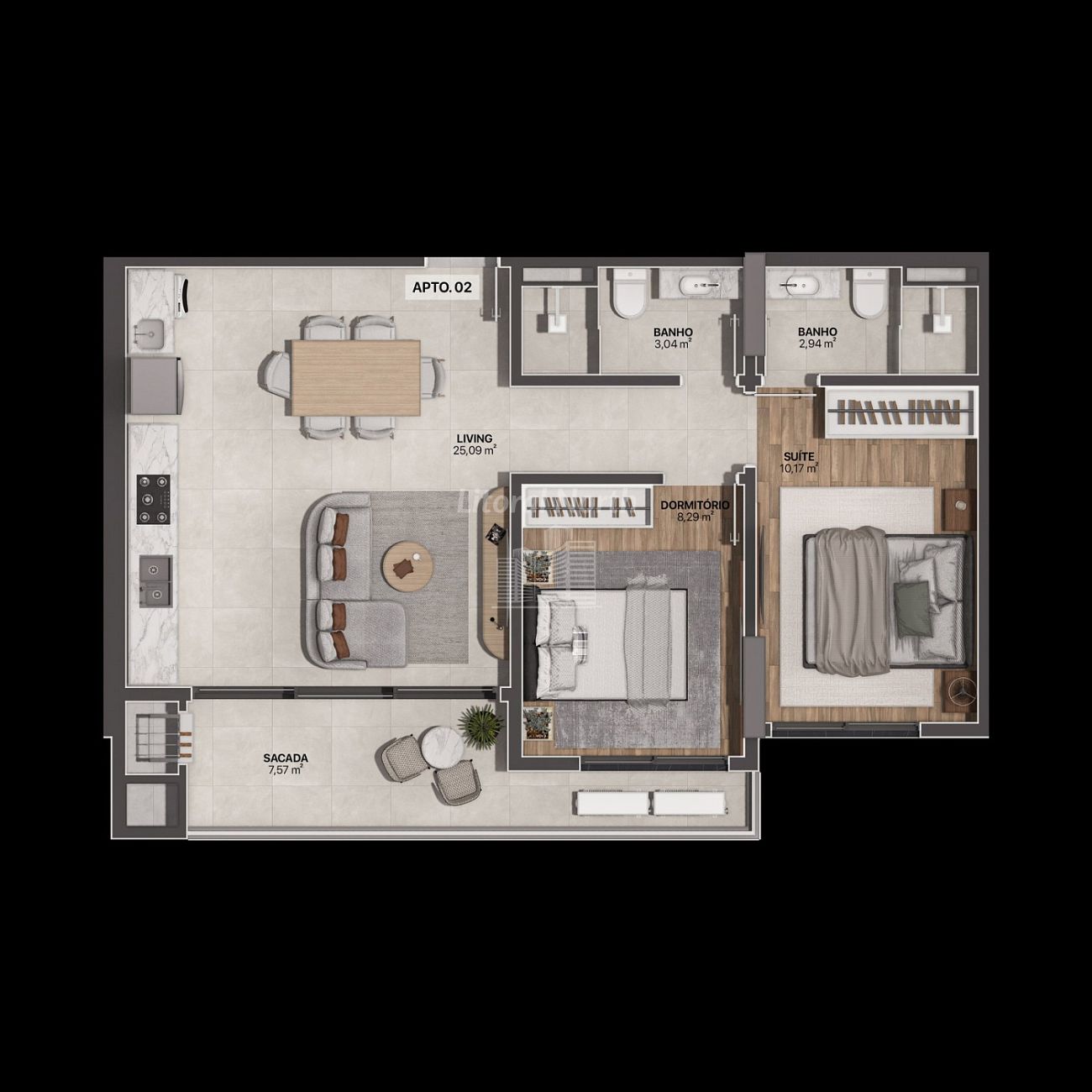 Apartamento à venda com 2 quartos, 2 suítes, 2 vagas e 73m² no Praia Brava, Itajaí (SC) — foto 13 de 20