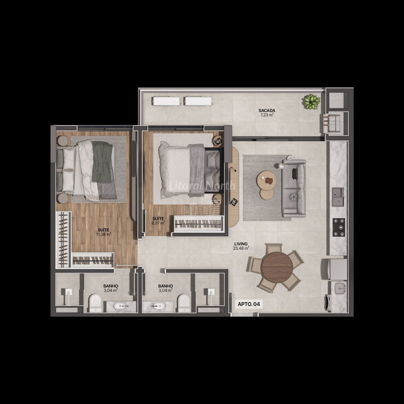 Apartamento à venda com 2 quartos, 2 suítes, 2 vagas e 73m² no Praia Brava, Itajaí (SC) — foto 15 de 20