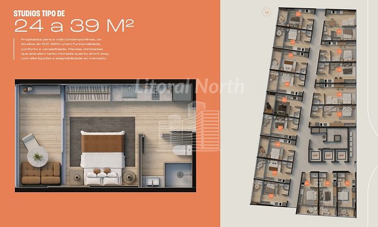 Studio de 1 quarto, 39m² no bairro Centro, em Itajaí | Eu Corretor