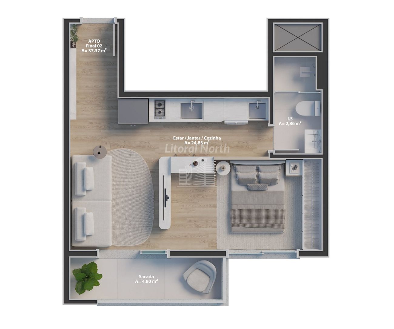 Apartamento à venda com 2 quartos, 2 suítes, 1 vaga e 60m² no Fazenda, Itajaí (SC) — foto 28 de 30