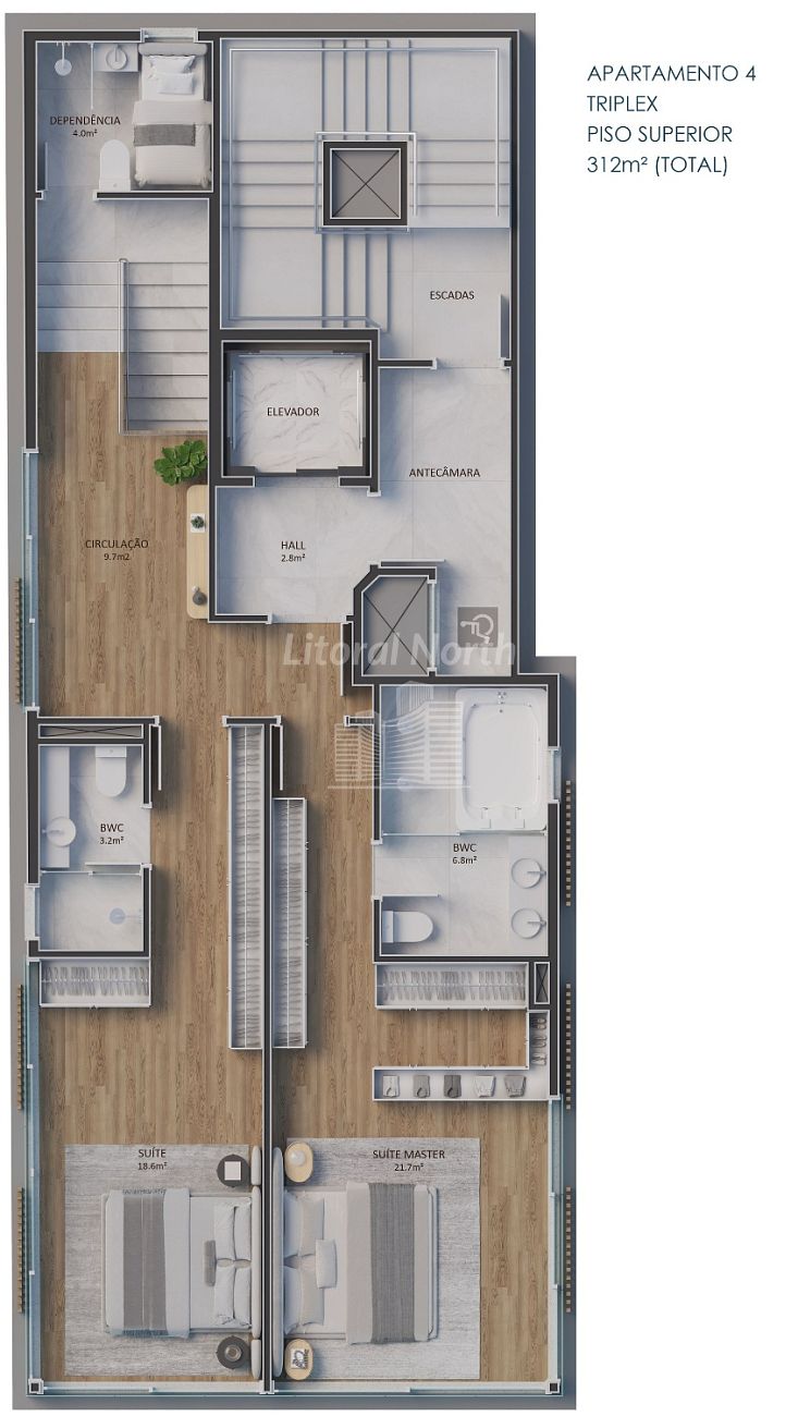 Apartamento à venda com 3 quartos, 3 suítes, 3 vagas e 270m² no Praia Brava, Itajaí (SC) — foto 21 de 21