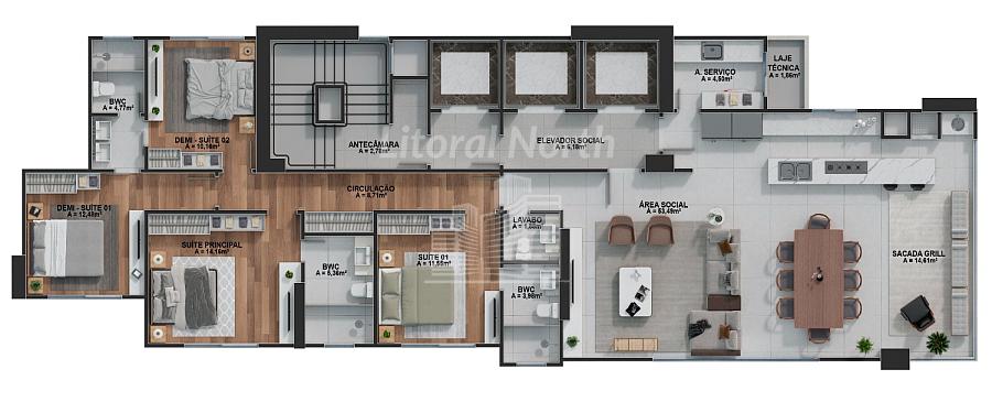 Apartamento no centro de Balneário Camboriú — foto 14