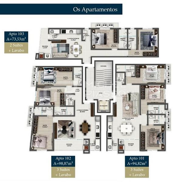 Apartamentos com 2 e 3 suítes, aprox. 200m do mar — foto 4