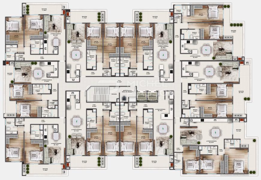 Apartamentos com até 04 suítes na Praia de Bombas - Bombinhas (SC) — foto 18