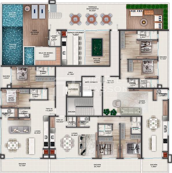 Apartamentos 02 suítes Praia de Bombas - Bombinhas (SC) — foto 14