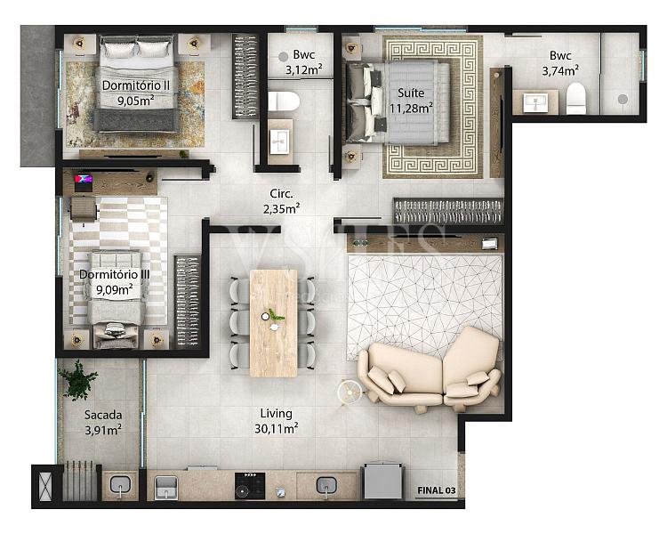 Moderno e Charmoso, proximo ao mar, no gravata, ate 3 dormitorios — foto 9