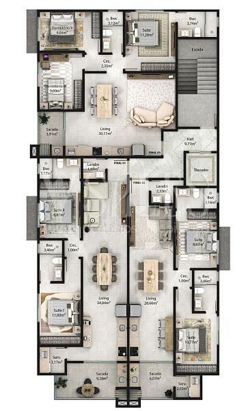 Moderno e Charmoso, proximo ao mar, no gravata, ate 3 dormitorios — foto 11